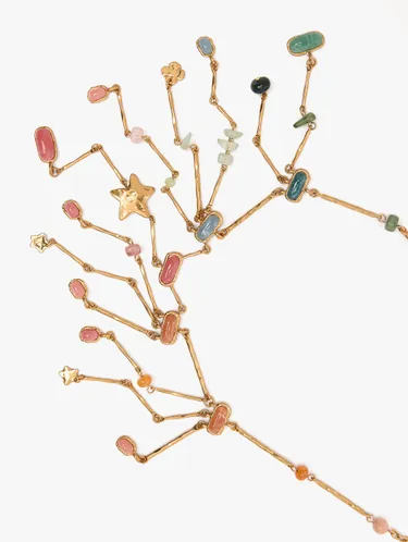 Necklace With Bars And Multicolor Stones 250785 — image 2