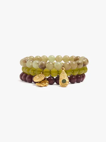 Set Of Bracelets With Beads Stone Effect 250821 — image 1