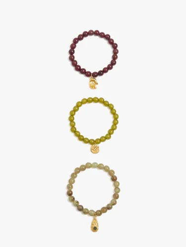 Set Of Bracelets With Beads Stone Effect 250821 — image 2