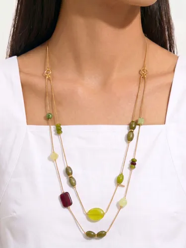 Double-Effect Necklace With Geometric Shapes 250822 — image 3