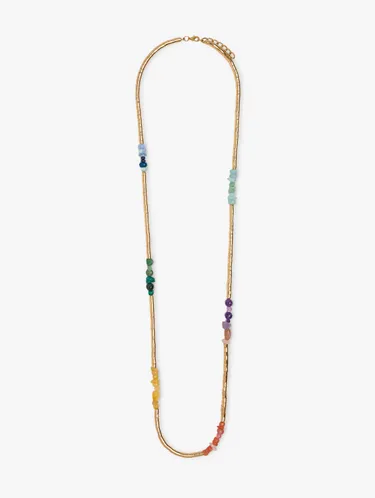 Long Necklace With Beads And Stones 250824 — image 1