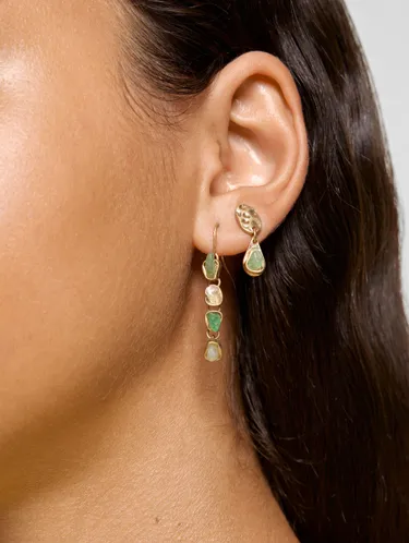 Set Of Asymmetric Earrings With Stones 250839 — image 3