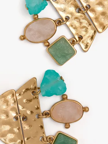 Geometric Earrings With Stones 250841 — image 2
