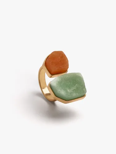 Open Ring With Irregular Stones 250843 — image 2