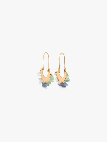 Hoop Earrings With Irregular Stones 250865 — image 1