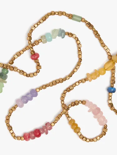 Double Necklace With Stone And Resin Beads 250866 — image 2