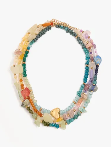 Set Of Multicolor Necklaces With Stones 250868 — image 1
