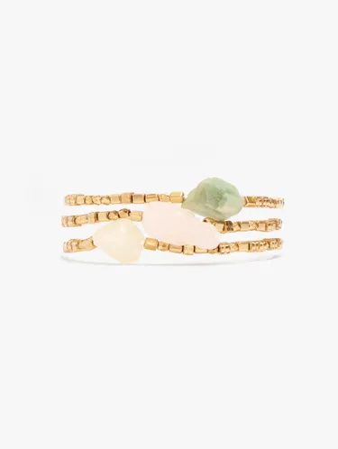 Set Of Elastic Bracelets With Stones 250869 — image 1