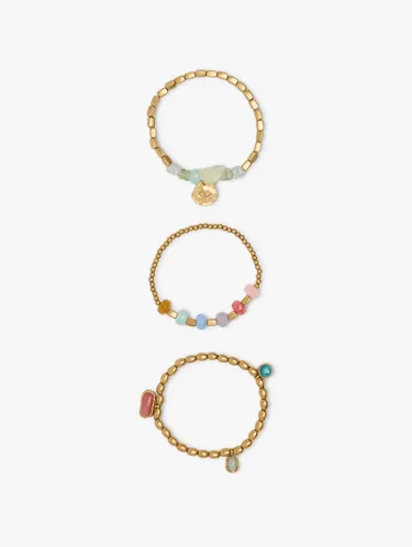 Set Of Elastic Bracelets With Stones 250870 — image 2