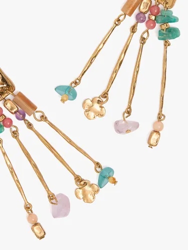 Long Bar Earrings With Stones 250872 — image 2
