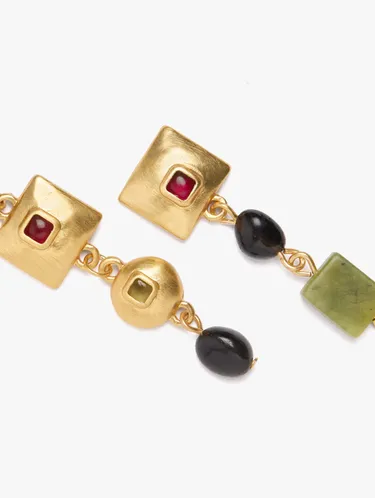 Asymmetric Long Earrings With Stones 250875 — image 2
