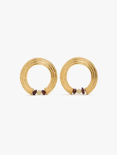 Maxi Hoop Earrings With Stones 250884 — image 1