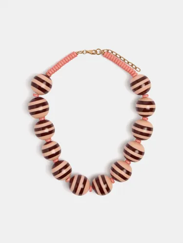 Short Necklace With Striped Beads 250946 — image 1