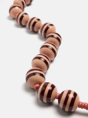 Short Necklace With Striped Beads 250946 — image 2