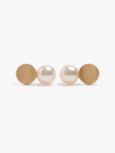 Round Earrings With Pearls 250996 — image 2