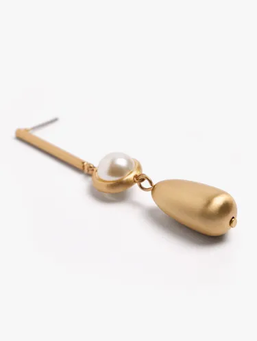 Long Pearl Earrings With Teardrop 251000 — image 2