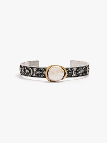 Engraved Bangle With Freshwater Pearl 251073 — image 1
