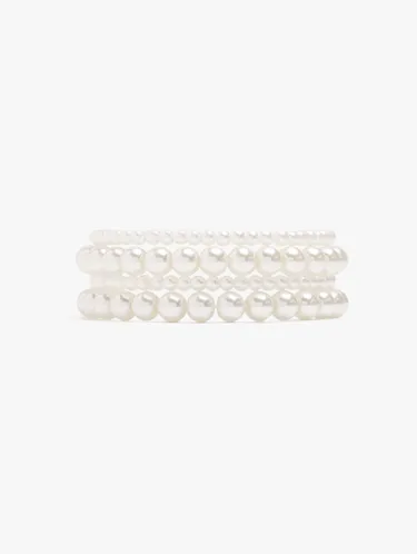 Set Of Elastic Bracelets With Pearls 251146 — image 1