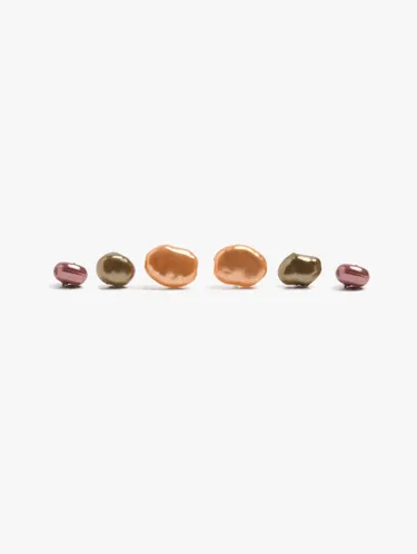 Set Of Multicolor Pearl Earrings 251164 — image 1