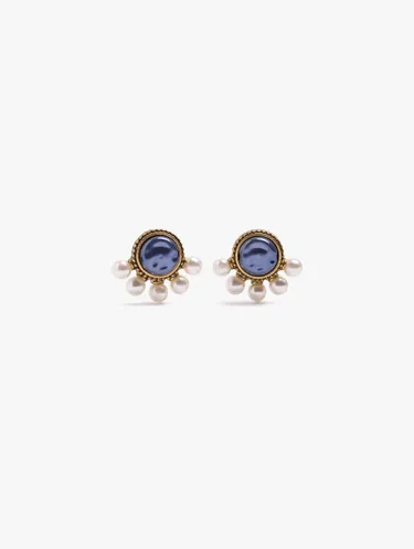 Round Earrings With Pearls 251167 — image 1