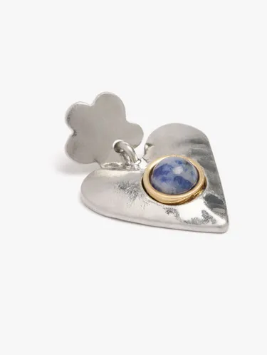 Flower And Heart Earrings With Stone 251225 — image 2