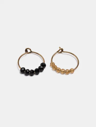 Set Of Hoop Earrings With Glass Beads 251357 — image 2
