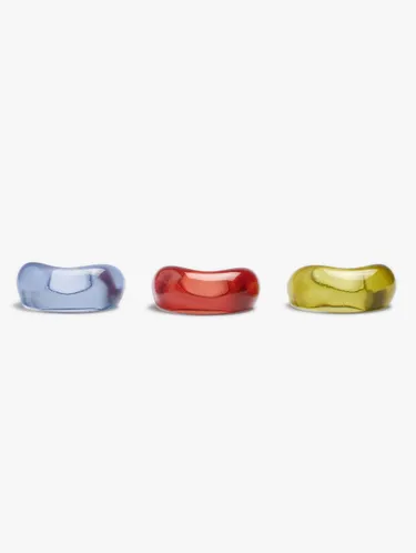 Set Of Multicolor Resin Rings 251715 — image 1