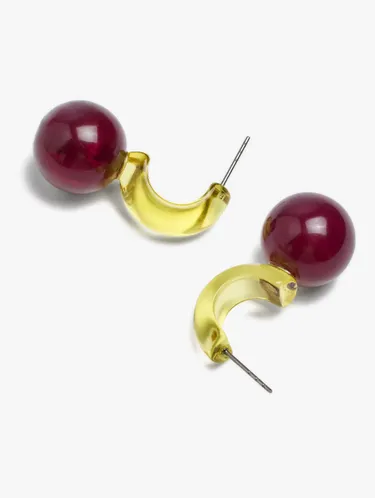 Transparent Resin Hoop Earrings 251720 — image 2