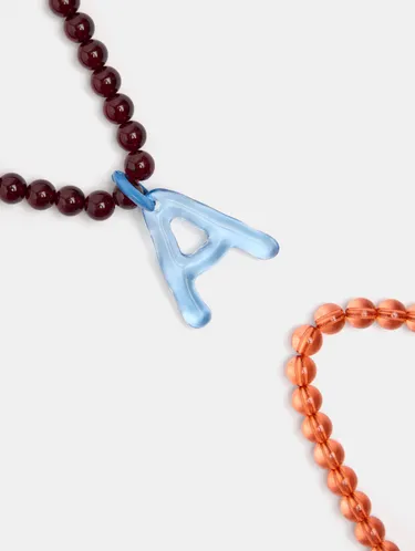Set Of Beaded Necklaces With A Letter A Pendant 251734 — image 3