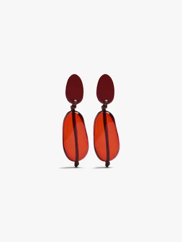 Elongated Semi-Transparent Resin Earrings 251741 — image 1