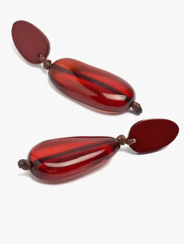 Elongated Semi-Transparent Resin Earrings 251741 — image 2