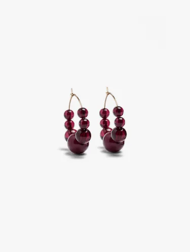Hoop Earrings With Ombré Beads 251746 — image 1