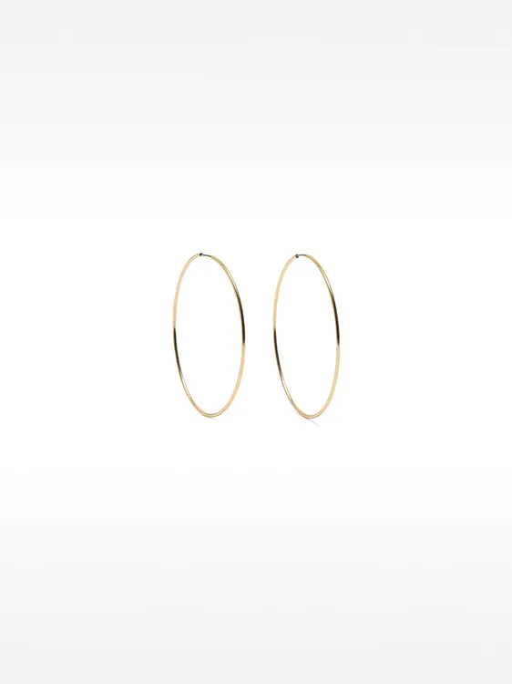 Basic Medium Hoop Earrings 160172 — image 4