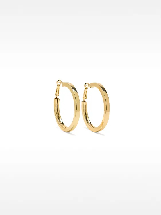 Basic Medium Hoop Earrings 160190 — image 2