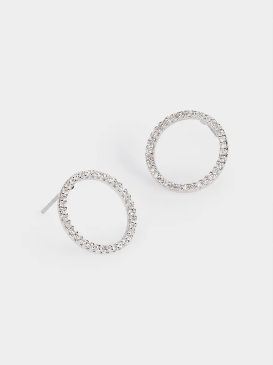 Hoop Earrings With Zirconia 188965 — image 2