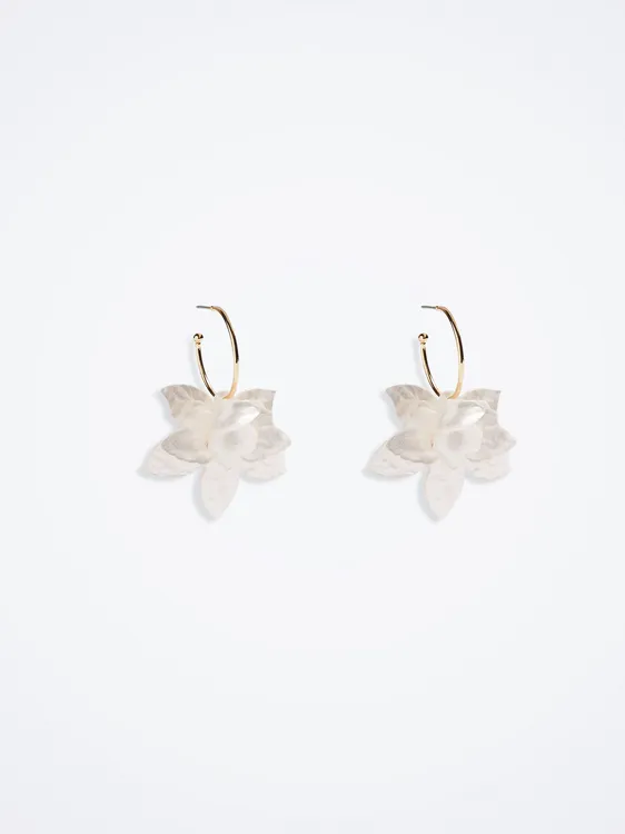 Open Hoop Earrings With Maxi Flower 195269 — image 2