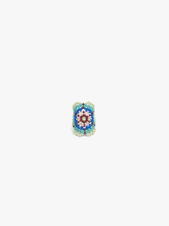 Ring With Flower Of Beads 222989 — image 1