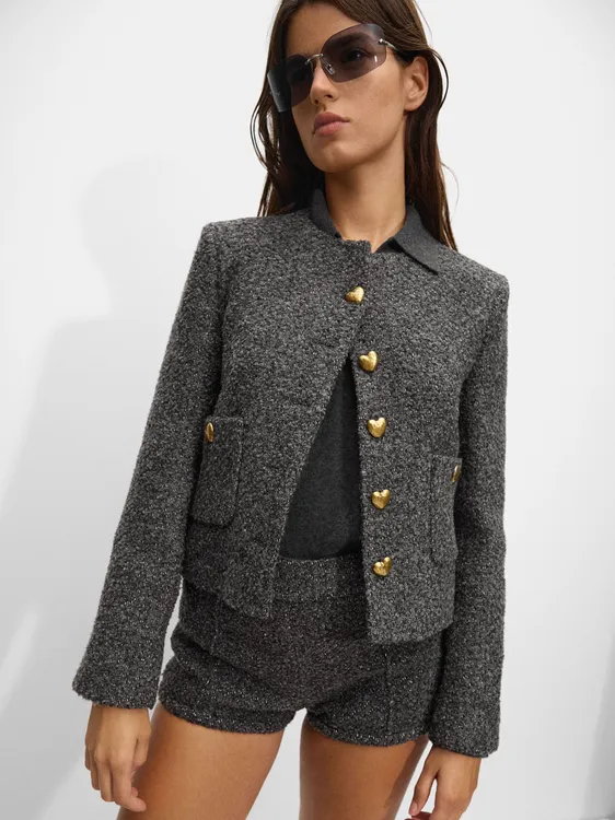 Coat woven grey 224278 — image 3