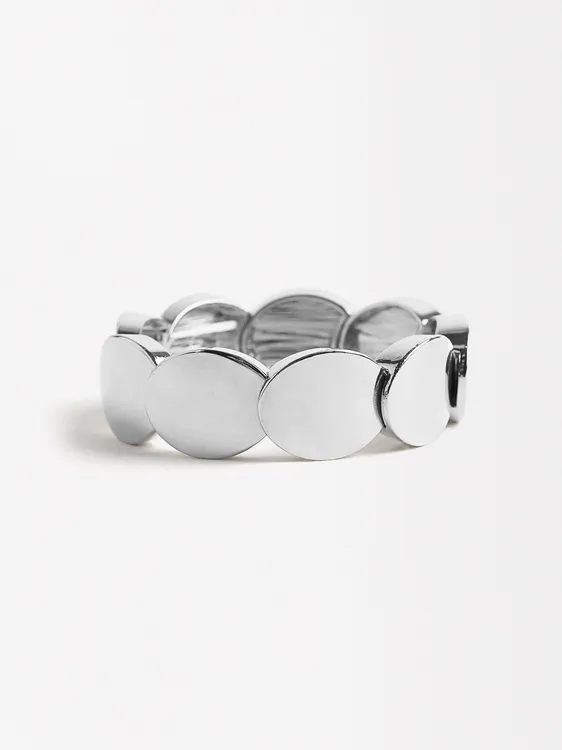 Segmented Elastic Silver Bracelet 226932 — image 1