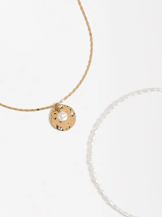 Necklace Set With Pendant And Pearls 227247 — image 4