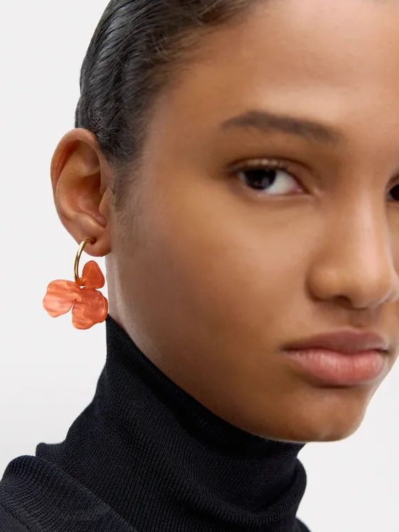 Hoop Earrings With Flower 228753 — image 2