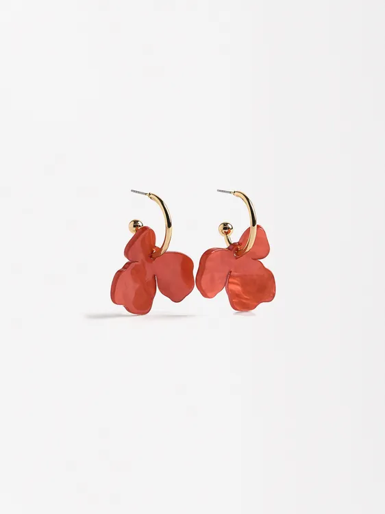 Hoop Earrings With Flower 228753 — image 1
