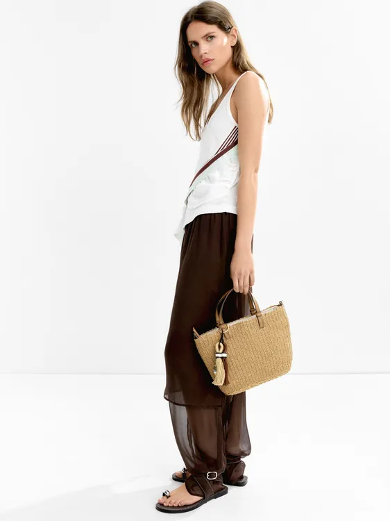 Tote Bag With Straw Effect 229816 — image 3