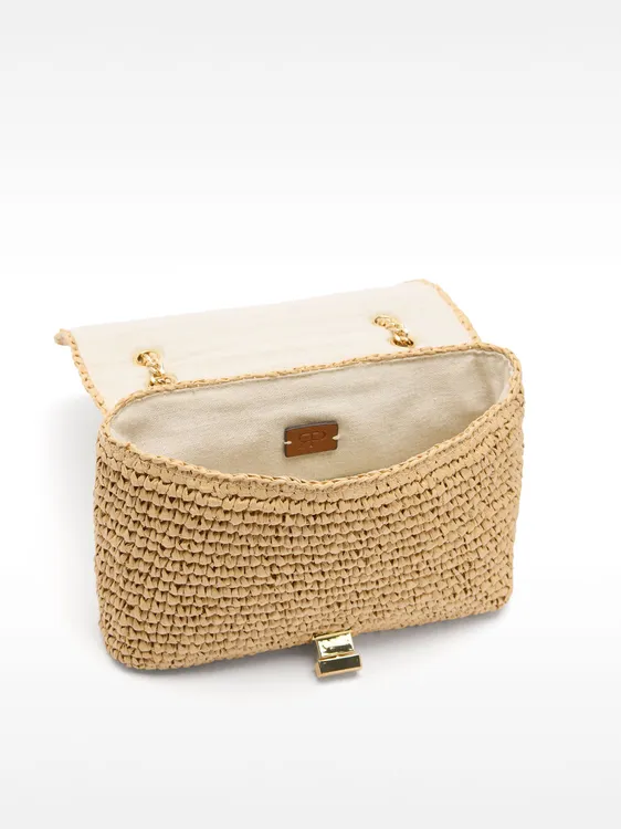 Straw-Effect Shoulder Bag 230823 — image 2
