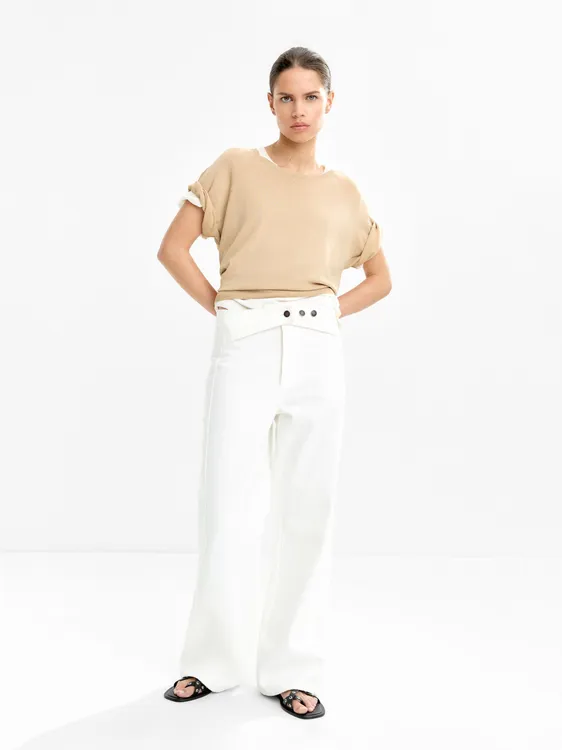 Short-Sleeve Knit Sweater 232196 — image 3