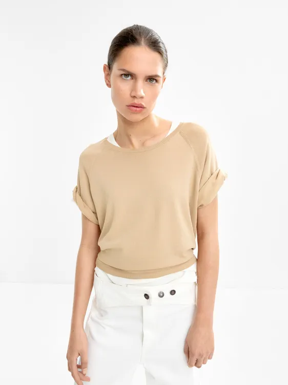 Short-Sleeve Knit Sweater 232196 — image 1