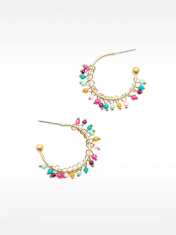 Hoop Earrings With Beads 232218 — image 2