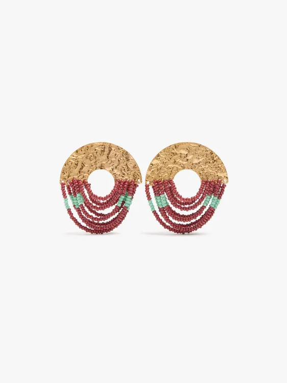 Round Earrings With Beads 232907 — image 1