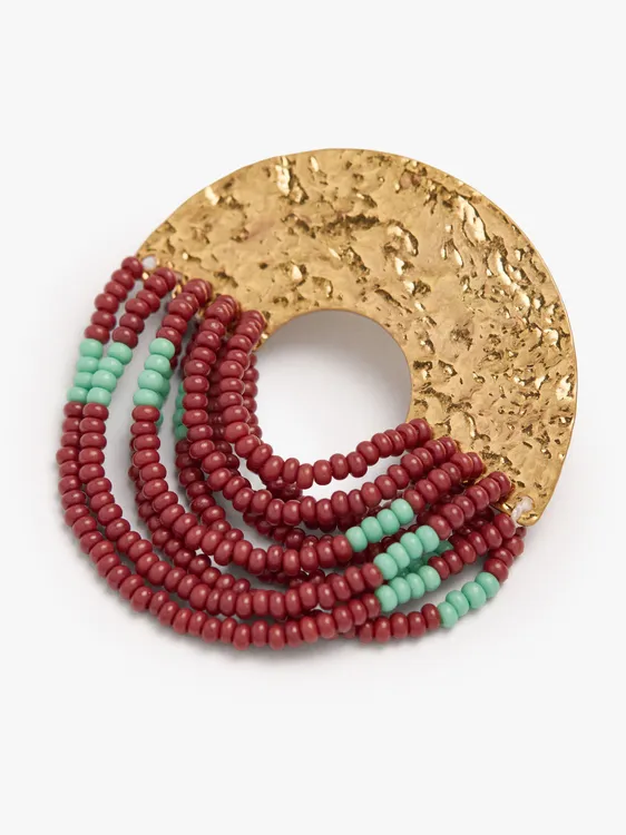 Round Earrings With Beads 232907 — image 2