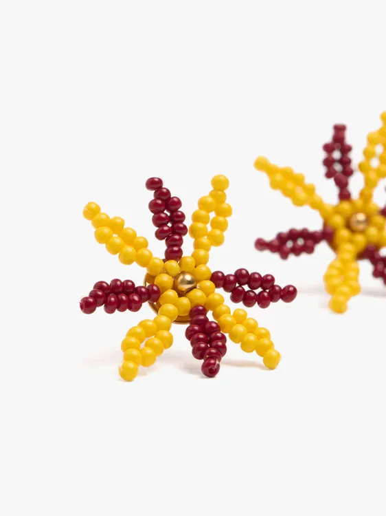 Flower Earrings With Beads 232929 — image 2